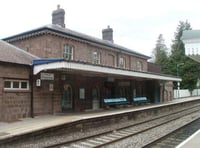 Emergency services at scene of incident at Abergavenny Railway station