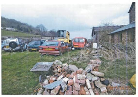 Some of the ‘classic cars’ at Doward Farm