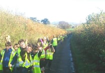 Llangrove school enjoy Children in Need ramble