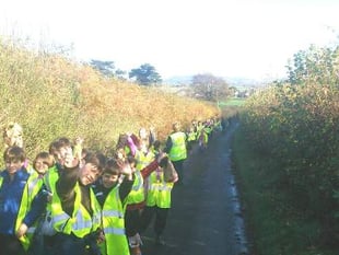 Llangrove school enjoy Children in Need ramble