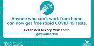 People in Wales who cannot work from home encouraged to use lateral flow self-tests