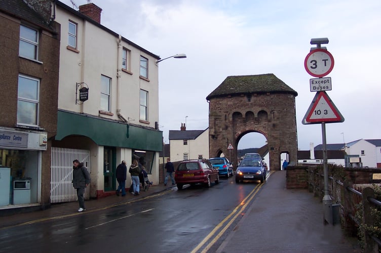 Monnow Bridge open to vehicular traffic.