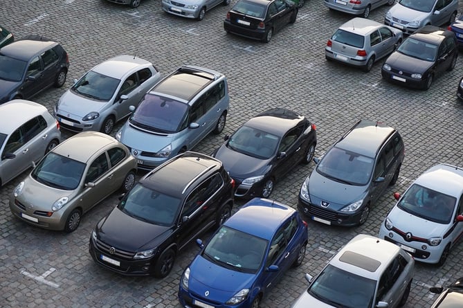 Stock image of car park