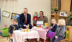 Minister visits early years nursery in Llandogo