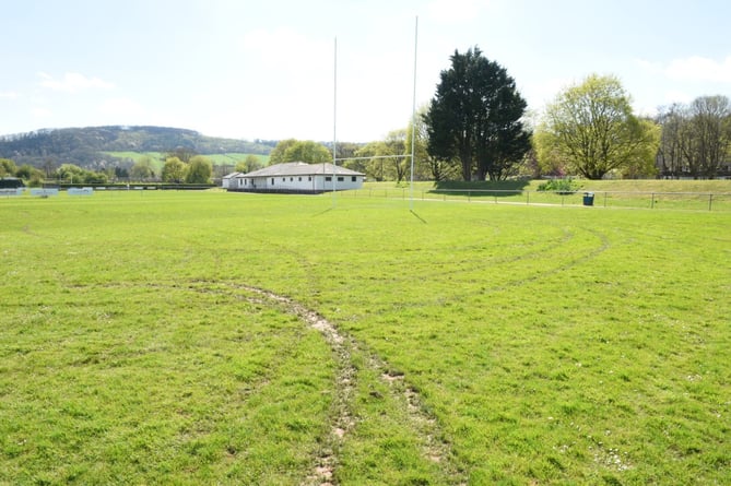 Rugby pitch damaged