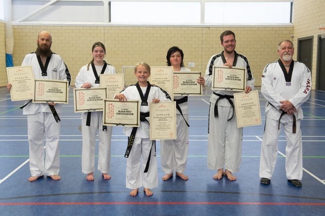 All smiles from students who completed their grading competitions in Daventry