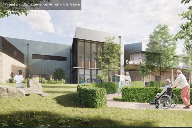  artist’s impressions showing how the new radiotherapy centre 