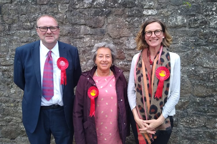 Monmouth County Councillors Steven Garratt, Catrin Maby and Catherine Fookes.
