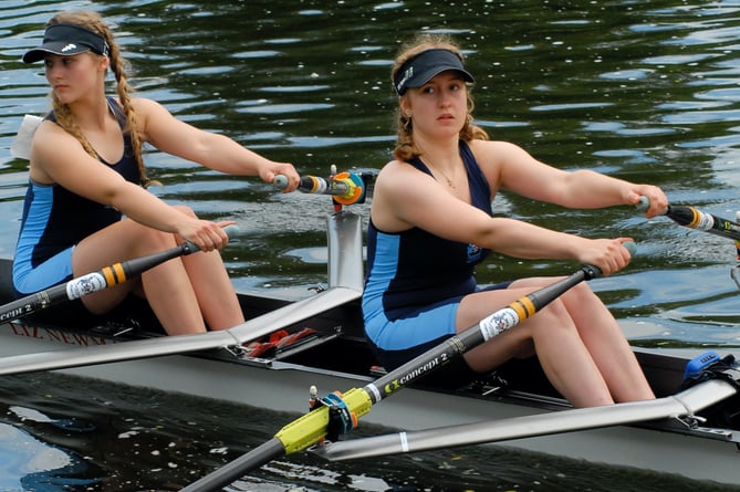 Monmouth Regatta - pic from 2019 event of Mon Comp double scull