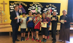 Pupils presented with special Jubilee coins