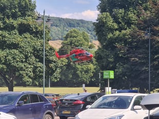 Two air crews attend critically injured man
