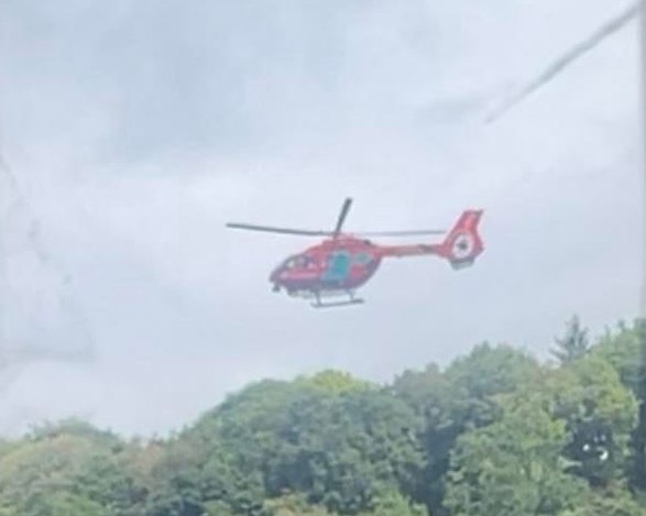One of the air ambulances that attended the incident