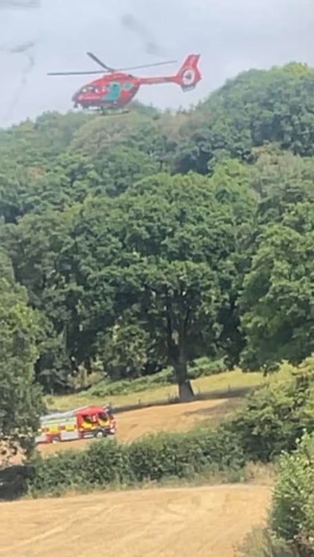 Air Ambulances and fire crews attended the incident