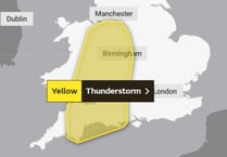 Thunder storm warning issued by Met Office