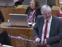 First Minister angry reaction to NHS question in Senedd