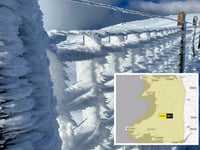 Yellow warning for icy conditions 