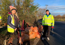 Litter pick nets 15 bags of rubbish