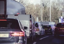 The A40 tractor trailer traffic tailback