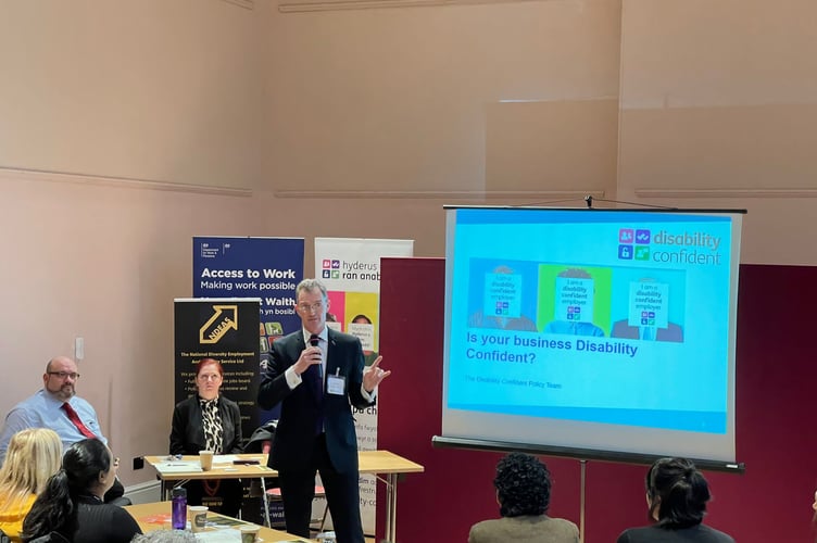 David Davies Monmouth MP at Disability Confident event