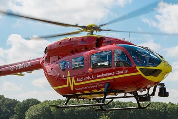 West Midlands Air Ambulance helicopter