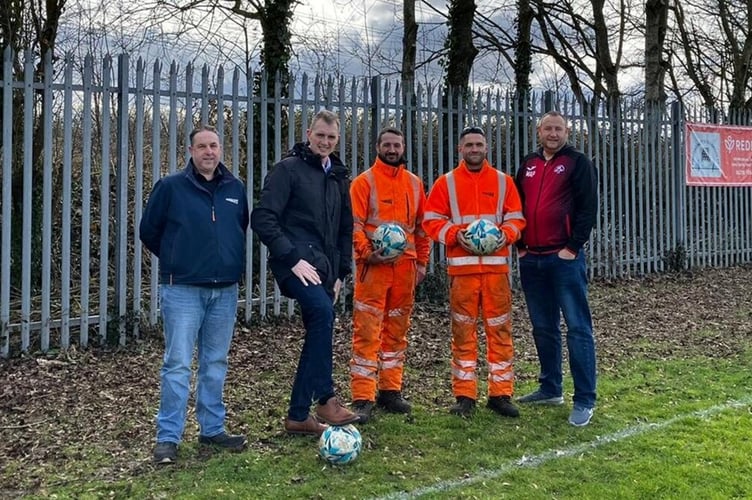 David Davies with Network Rail staff