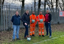 Footballs returned to  Monmouthshire club thanks to Network Rail 