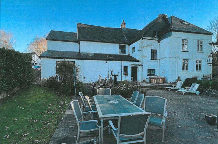 Outside of the Royal Oak pub in Llantrisant near Usk
