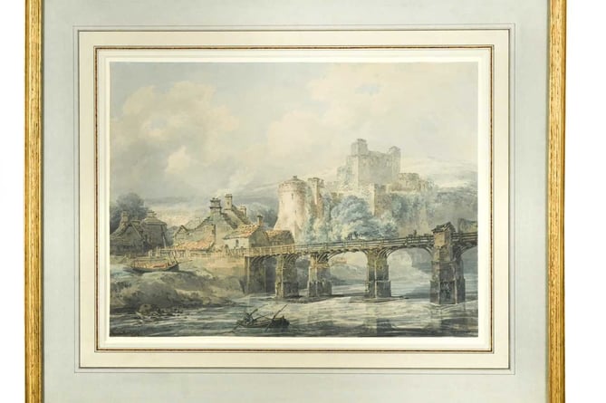 A 1794 watercolour of Chepstow Castle will return to the town after it was bought for £75,000 at auction in March 2023