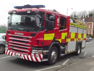 Firefighters tackle town blaze