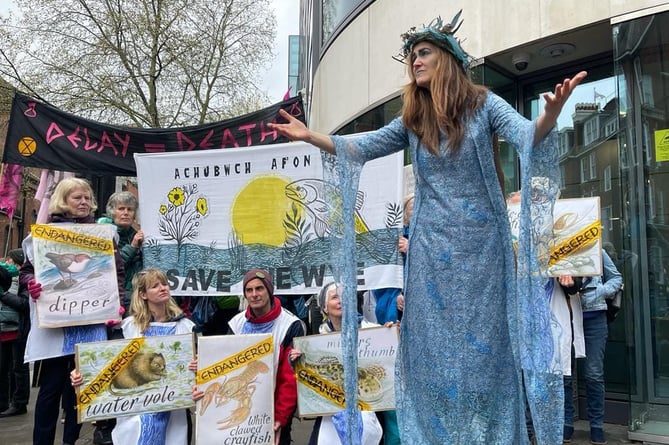 Wye campaigners joined the protests in London