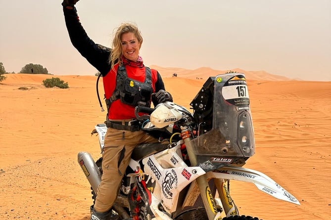 Vanessa Ruck following the completion of the Moroccan rally