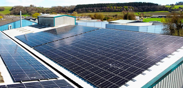 Solar panel stock image