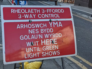 Temporary speed limit on Lower Raglan Road, Llandenny