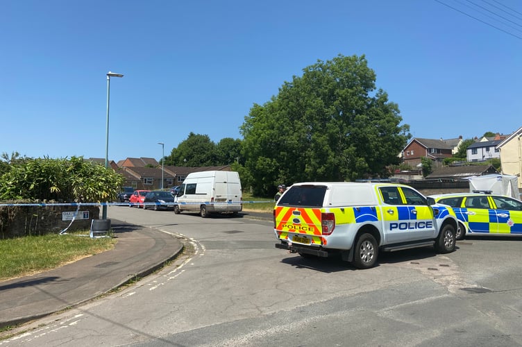 Police are on the scene at Fairfields, Coleford, conducting a murder investigation