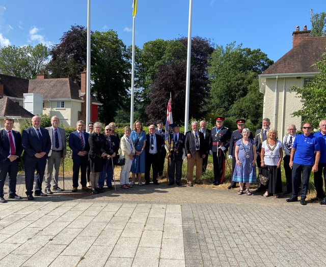 The flag is raised for Armed Forces week