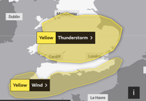 Thunderstorms to hit area as Met Office issue yellow weather warning