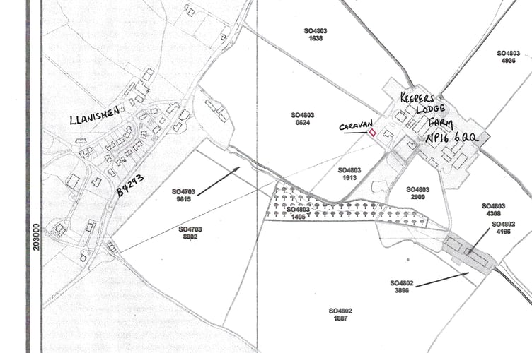 Position of caravan