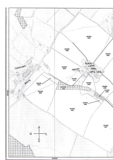 Position of caravan
