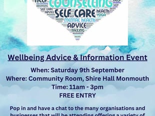 Wellbeing event tomorrow morning 