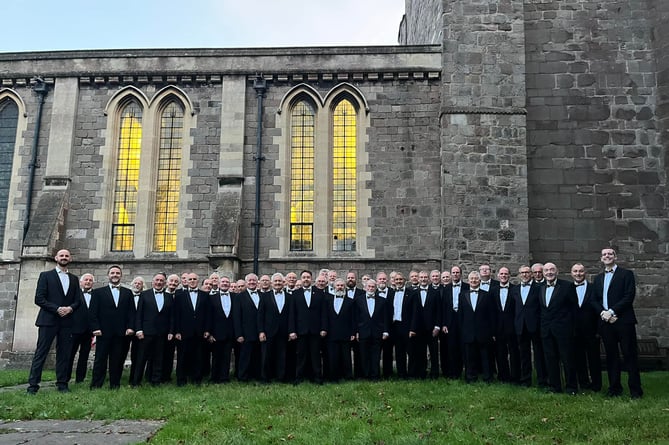 Monmouth Male Voice Choir before their St Mary's gala concert