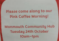 Pink coffee morning at Monmouth library