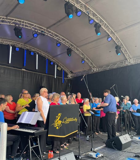 Coleford Community Choir at Coleford Music Festival earlier this year