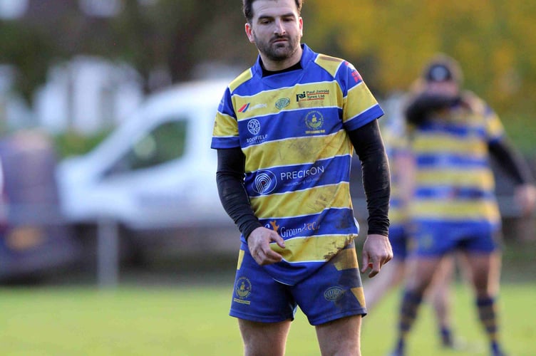 Matt Tabb scored a try for Monmouth RFC