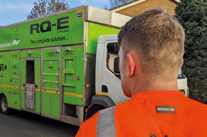 The council is trialing new all-electric recycling lorries