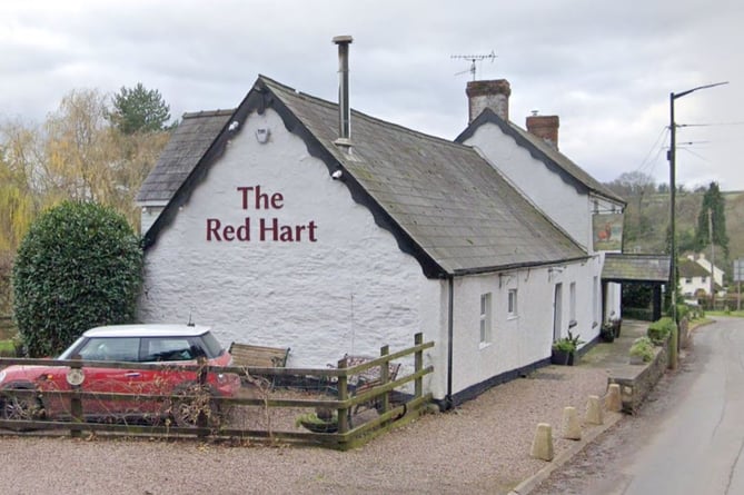 The Red Hart in Llanvapley. 