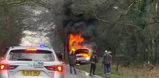 Motorists turn back on Speech House Road after car caught fire