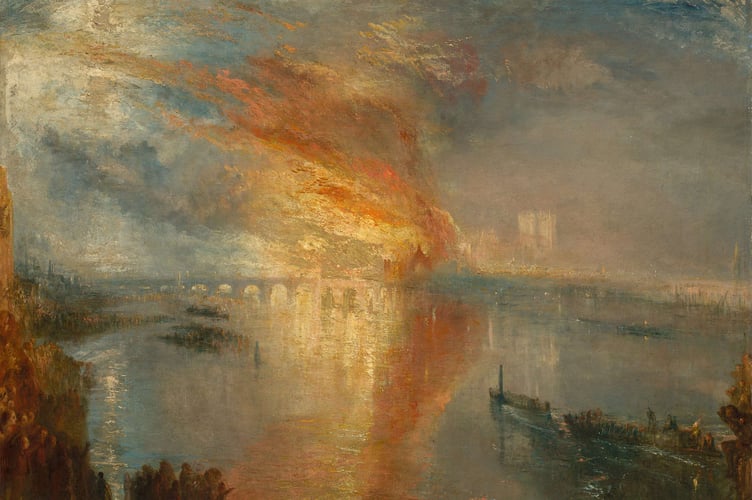 JMW Turner, The Burning of the Houses of Lords & Commons, October 1834 (Cleveland Museum of Art)

