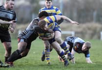 Monmouth 1st XV push mighty Mawr all the way