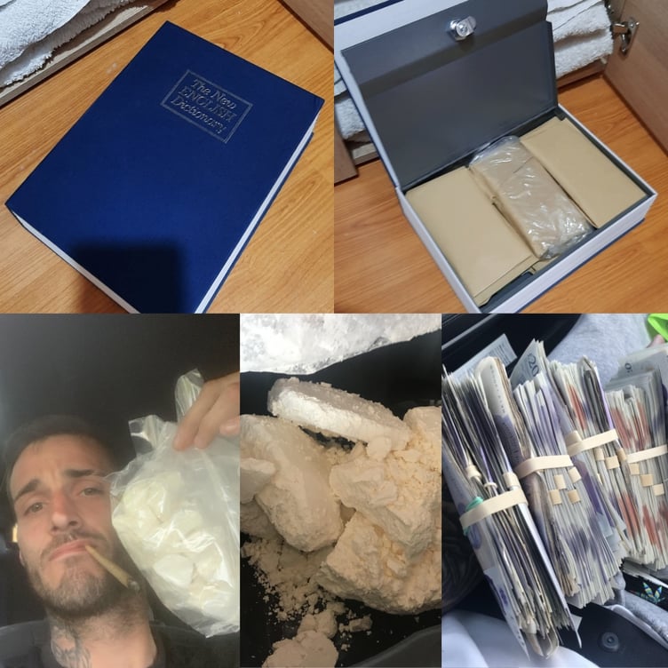 Some of the drugs, cash and other evidence seized by police