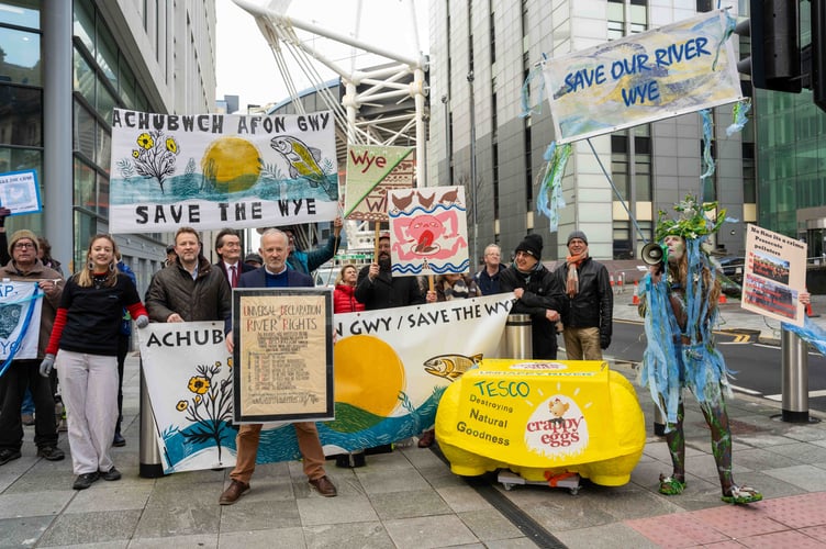 River Action protests in Cardiff